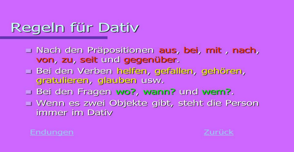 حروف الجر مع dativ